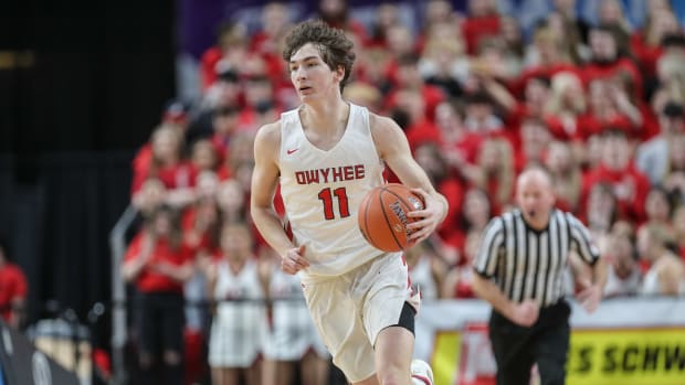 Meridian Owyhee Idaho boys basketball state playoffs orr 202331